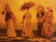 Valentine Cameron Prinsep Prints Home from Gleaning Germany oil painting artist